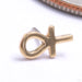 Ankh Press-fit End in Gold from Phoenix Revival Jewelry in yellow gold with high polish finish
