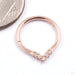 Apex Seam Ring in Gold from Tawapa in rose gold with white opal