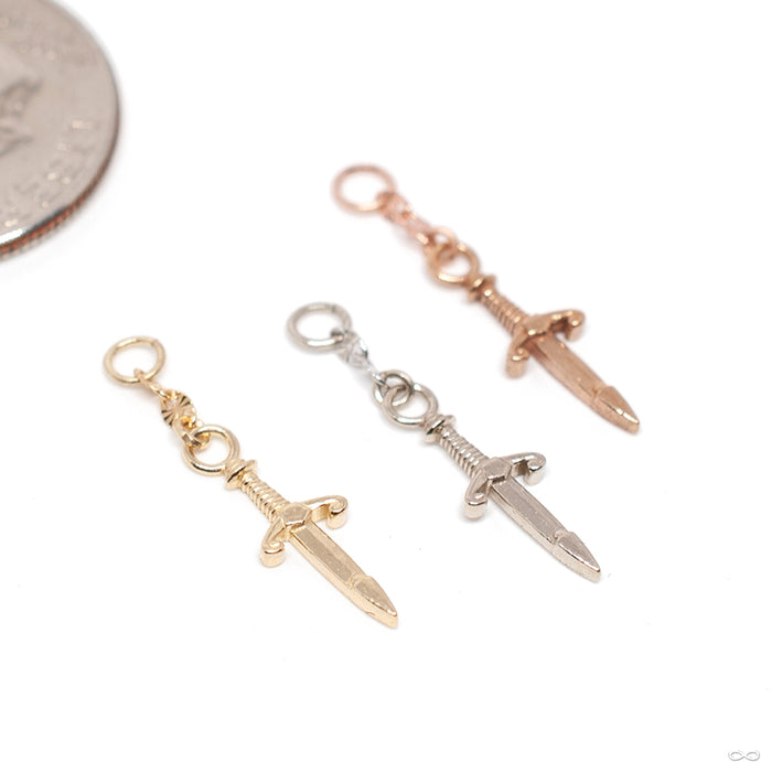 Back Stabber Charm in Gold from Hialeah in various materials