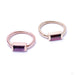 Baguette Bar Seam Ring in Gold from BVLA with Amethyst and Rhodolite