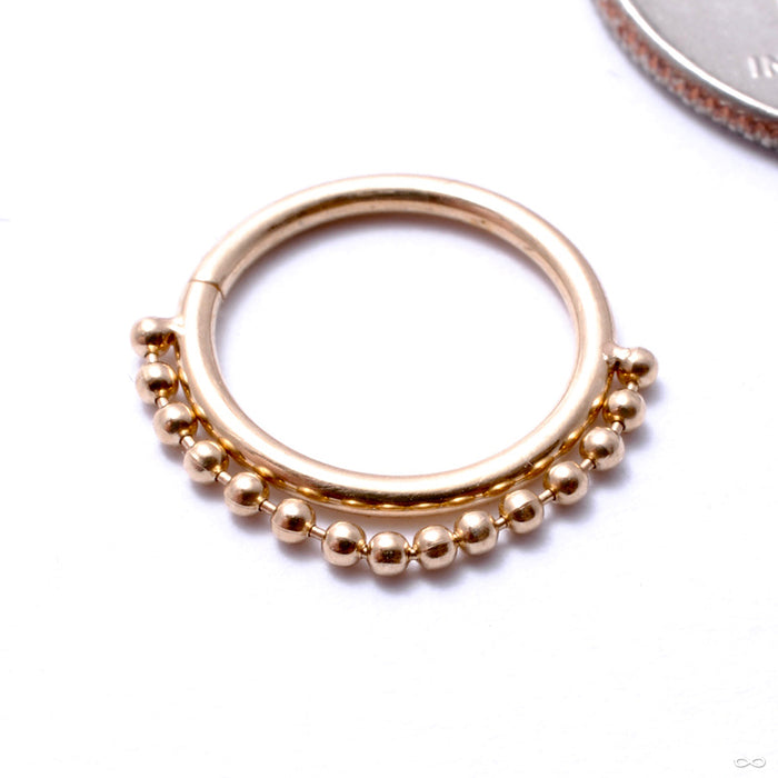 Ball Chain Seam Ring in Gold from Pupil Hall in yellow gold