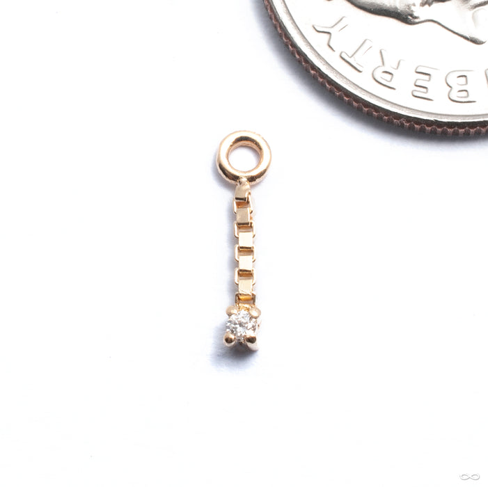 Bam Bam Charm in Gold from Pupil Hall in yellow gold with diamond
