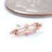 Beaded Baguette Press-fit End in Gold from Sacred Symbols in rose gold with clear CZ