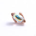 Beaded Marquise Press-fit End in Gold from BVLA with mercury mist topaz