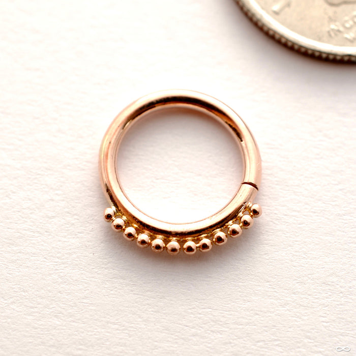 Beaded Seam Ring in Gold from Scylla in rose gold