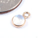 Bezel Charm in Gold from Modern Mood in yellow gold with moonstone