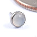 Bezel-set Cabochon Press-fit End in Titanium from NeoMetal with moonstone