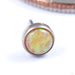 Bezel-set Cabochon Press-fit End in Titanium from NeoMetal with yellow opal