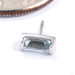 Bezel-set Dream Press-fit End in Gold from Quetzalli in white gold with ice blue topaz