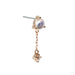 Bianca Press-fit End in Gold from Buddha Jewelry with moonstone & white sapphire