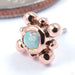 Bindi Press-fit End in Gold from LeRoi in rose gold with white opal