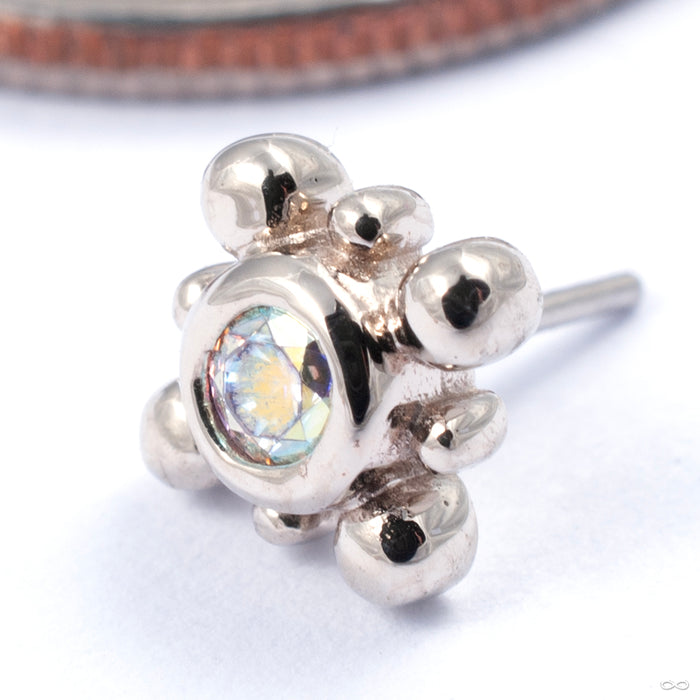 Bindi Press-fit End in Gold from LeRoi in white gold with aurora