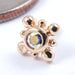 Bindi Press-fit End in Gold from LeRoi in yellow gold with aurora