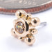 Bindi Press-fit End in Gold from LeRoi in yellow gold with champagne