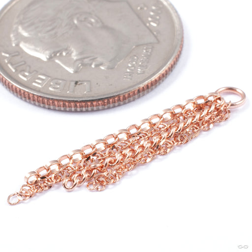 Bit O Texture Tassel Charm in Gold from Hialeah in rose gold