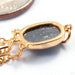 Black Diamond Charm with Chains in Gold from Diablo Organics back detail in yellow gold