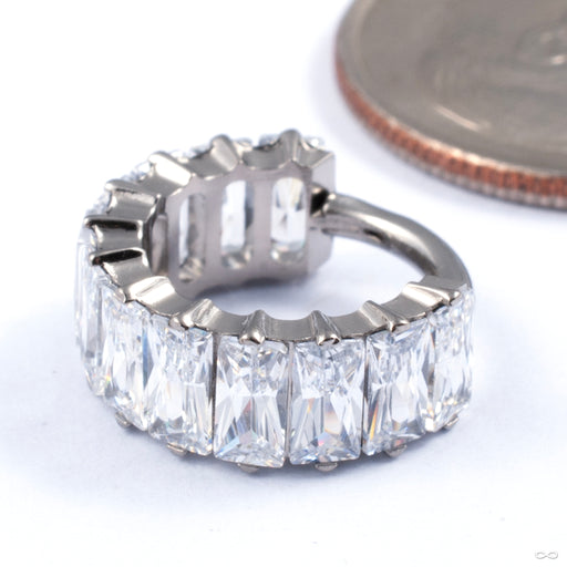 Bling Gem Clicker in Titanium from Diablo Organics with clear cz