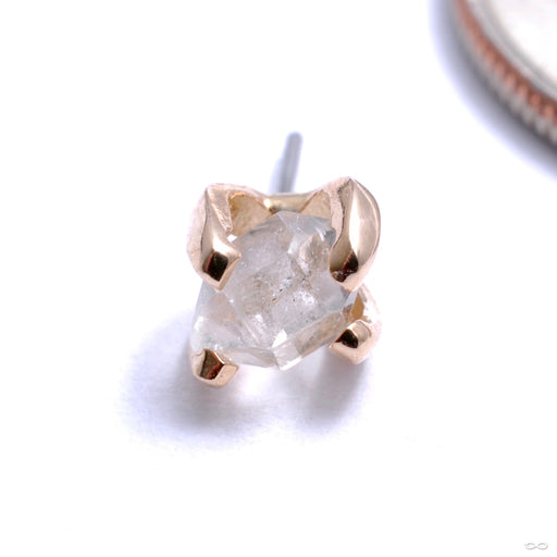 Bound By Love Press-fit End in Gold with Herkimer Diamond from Quetzalli
