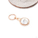 Brilliant Charm in Gold from Hialeah in rose gold with white topaz