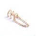 Chained Love Cuff from Tawapa in yellow gold left ear