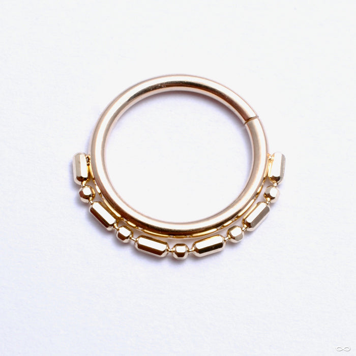 Cleo Beaded Seam Ring in Gold from Pupil Hall in yellow gold