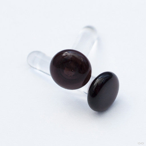 Color Front Plugs from 12g to 4g from Gorilla Glass in Black