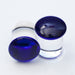 Color Front Plugs from 2g to 1/2" from Gorilla Glass in Cobalt