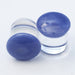 Color Front Plugs from 2g to 1/2" from Gorilla Glass in Denim