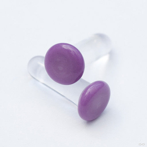 Color Front Plugs from 12g to 4g from Gorilla Glass in Grape
