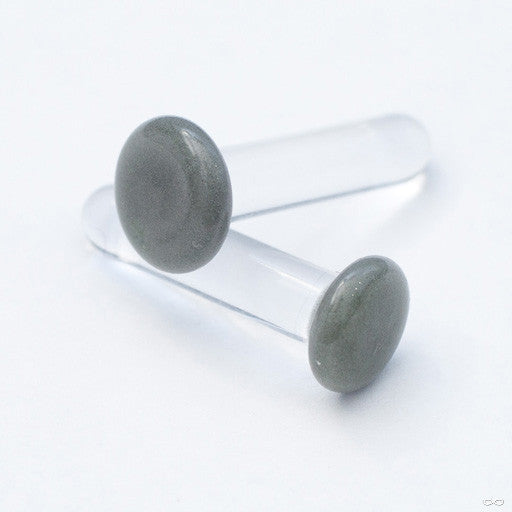 Color Front Plugs from 12g to 4g from Gorilla Glass in Gray