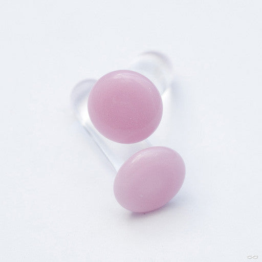 Color Front Plugs from 12g to 4g from Gorilla Glass in Pink