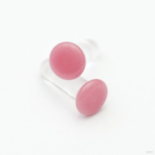 Color Front Plugs from 12g to 4g from Gorilla Glass in Rose