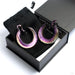 Crescent Dichroic Hoops from Gorilla Glass in pink