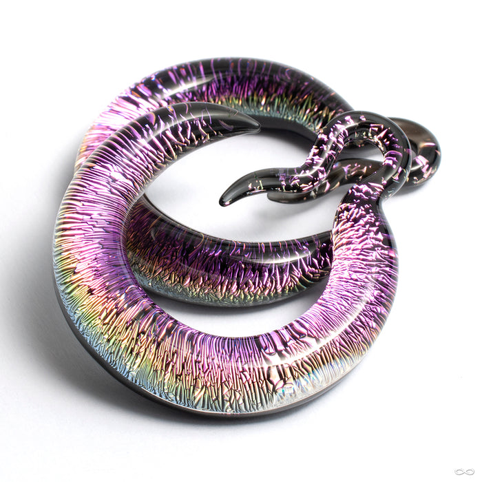 Crescent Dichroic Hoops from Gorilla Glass in pink
