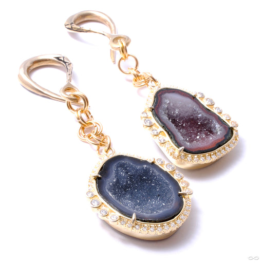 Crossovers with CZ Lined Black Druzy from Oracle