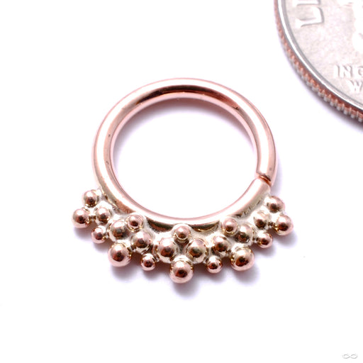 Crowned Seam Ring in Gold from Scylla in rose gold