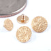 Crushed Diamond Textured Disc Threaded End in Gold from Auris Jewellery in assorted sizes
