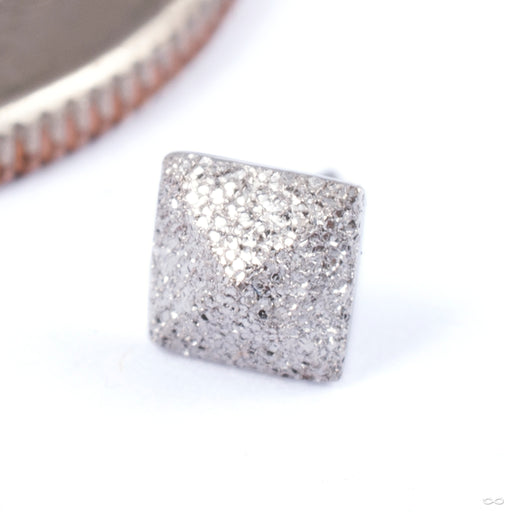 Crushed Diamond Textured Pyramid Press-fit End in Gold from Auris Jewellery in white gold