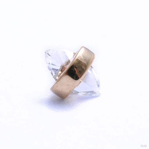 Crystalized Mini Press-fit End in Gold from Pupil Hall with white topaz