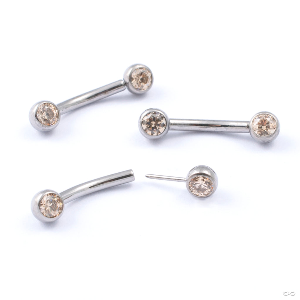 Curved Press-fit Post with Side-set Stones in Titanium from Neometal ...