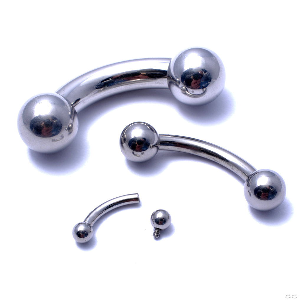 Industrial Strength - Curved Threaded Barbell Shaft in Titanium from  Industrial Strength - Infinite Body Piercing, Inc.