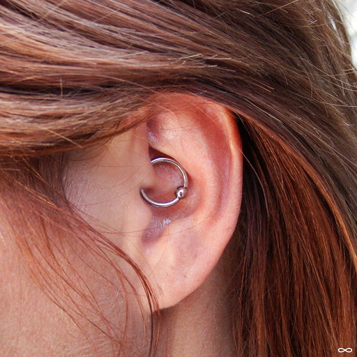 Daith piercing with Captive Bead Ring from SM 316