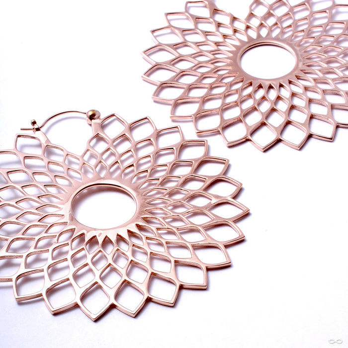 Dahlia Earrings from Tawapa in Rose-gold-plated Brass