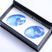 Deluxe Dichroic Ovoid Weights from Gorilla Glass showing protective box