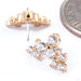 Diadema Press-fit End in Gold from Auris Jewellery in yellow gold with cz