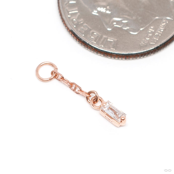 Diamante Charm in Gold from Hialeah in rose gold