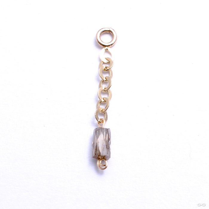 Diamond Cylinder Charm in Gold from Pupil Hall in yellow gold