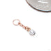 Dot Charm in Gold from Hialeah in rose gold with diamond