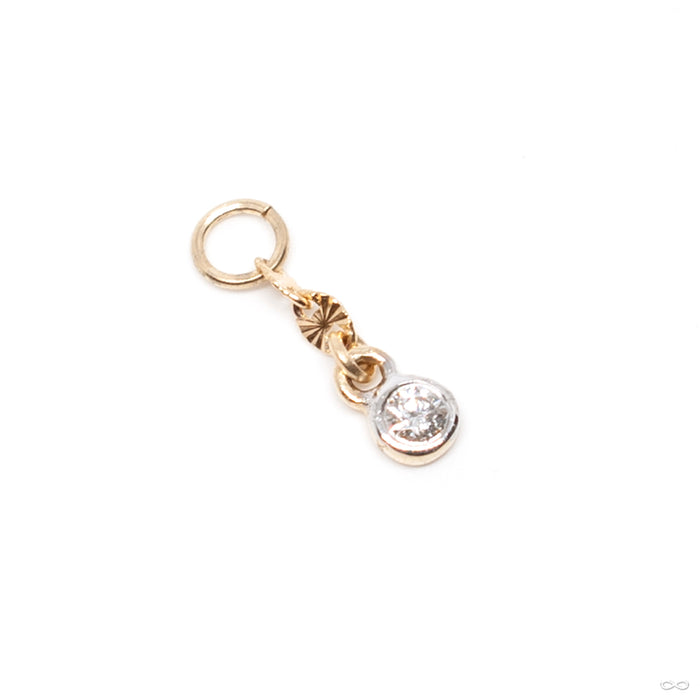 Dot Charm in Gold from Hialeah in yellow gold with diamond
