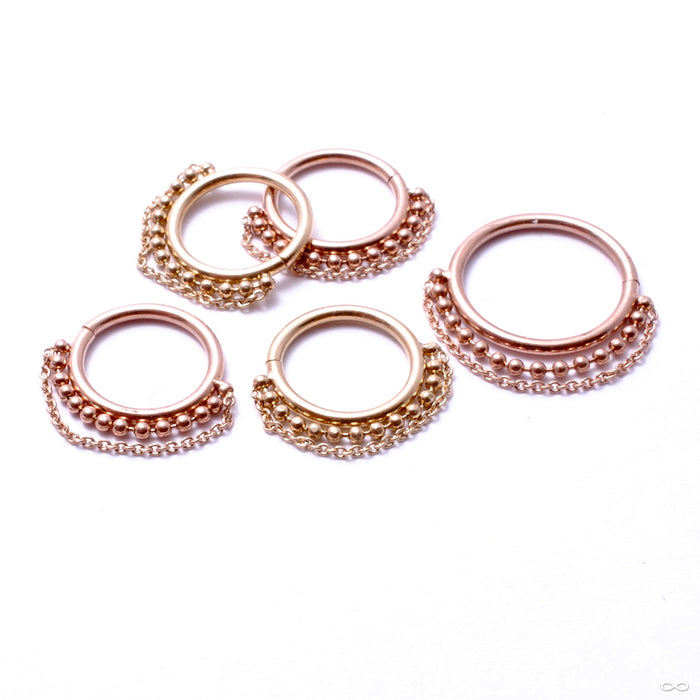 Double Chain Seam Ring in Gold from Pupil Hall in assorted materials
